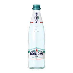 Уцінка. Вода мінеральна Borjomi лікувально-столова сильногазована скло 0.5 л 