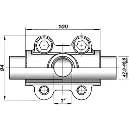 Врізка в трубу з внутрішньою різьбою DN40(47,9-48,8 мм) х 1″ OBD AGAflex - мініатюра 3