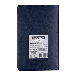 Щоденник недатований Buromax Salerno A6 штучна шкіра 336 сторінок синій (BM.26030-02) - мініатюра 2