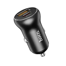 Адаптер автомобільний HOCO Smooth road car charger NZ5 саме зарядне чорне - мініатюра 2