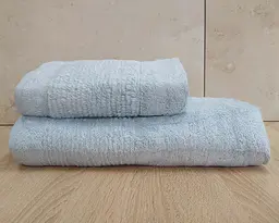 Набір турецьких бамбукових махрових рушників Cestepe 50х90+70х140 Bamboo Sarev Light Blue - мініатюра 3