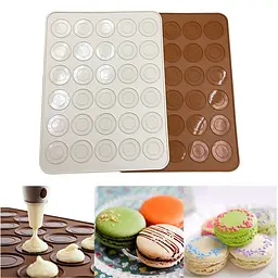 Форма для випічки силіконова «Macaroons» килимок 25х28 см (30 шт х 3,5 см) Рожевий 82704 - мініатюра 7