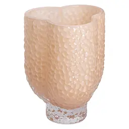 Ваза декоративна скляна Elisey 18 см, бежевий Flower Season HP-10-29