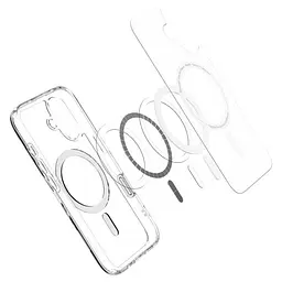 Прозорий чохол Spigen Ultra Hybrid T MagSafe White для iPhone 16 (ACS09073) - мініатюра 6
