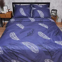 Комплект постільної білизни Moon&Star Микросатин Premium Night Feathers Полуторний 143х210 наволочки 2х50х70 - мініатюра 5