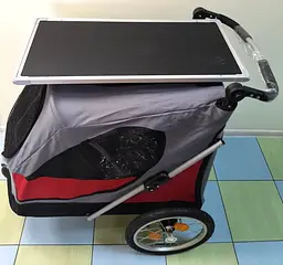 Візок для собак Pet Travel Red зі столиком чохлом та дощовиком Medium - мініатюра 6