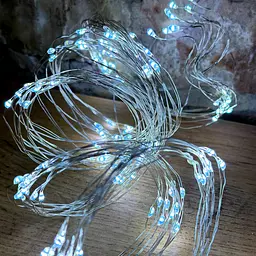 Новорічна конусна гірлянда 3 м 10 ниток 300 LED-лампочок Білий - мініатюра 3