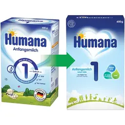 Дитяча суміш Humana 1 LC PUFA з пребіотиками і нуклеотидами, 600 г (4031244720221) - мініатюра 2