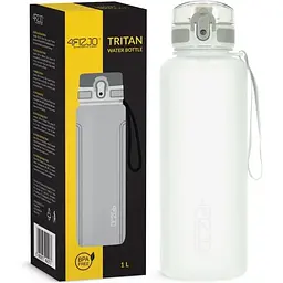 Пляшка для води 4FIZJO спортивна 1000 мл Grey (P-5905973404273)