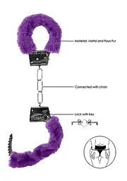 Наручники Beginners Handcuffs Furry - Purple Ouch! 36-OU002PUR 101705 - мініатюра 5