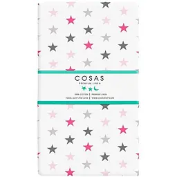 Простирадло полуторне Cosas Stars CS2 155х240 см (StarsGreyRose_155s)