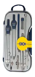 Готовальня, 9 предметів у пластиковому пеналі COLLEGE ZB.5314CL-03 ZiBi