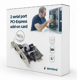 Контроллер Gembird (SPC-22) PCI-Express - 2 RS-232 - мініатюра 4