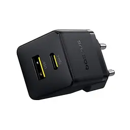 Зарядний пристрій Baseus Palm Cluster 30 Вт, USB-C + USB-A, швидке заряджання, чорний (P1011160A113-00) - мініатюра 5