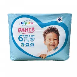 Підгузники трусики Lupilu soft & dry 6 extra large, 15+ кг, 36 шт