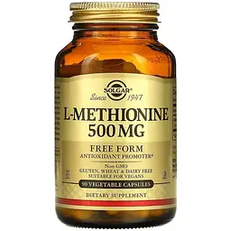 Амінокислота Solgar L-Methionine 500 mg 90 вегакапсул