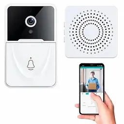 Бездротовий дверний WIFI дзвінок Doorbell X9 · Відеодомофон з Wi-Fi камерою та датчиком руху - мініатюра 2