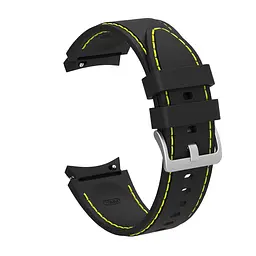 Ремінець для Samsung Galaxy Watch 4 44mm - чорно-жовтий ширина кріплення 20мм силікон Watchbands RLine (W45-1WB73940914) - мініатюра 2