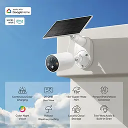 Комплект розумної бездротової камери TP-Link Tapo C425 KIT 2K QHD та сонячної панелі - мініатюра 3