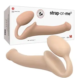 Безремневий страпон Strap-On-Me M 17 см тілесний - мініатюра 2