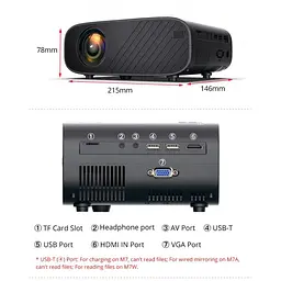 Портативний HD проєктор Panoplus XM XPRO 4200 lm із зовнішньою WiFi функцією Screen Mirroring + Тринога 1 метр у комплекті (P00379_3050) - мініатюра 3