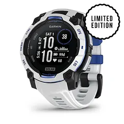 Смарт-годинник Garmin Instinct 3 45 мм Solar Whitestone/Bolt Blue (біло-синій)