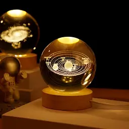 Декоративні 3D нічник кришталева куля - мініатюра 3