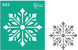 Трафарет багаторазовий самоклеючий №683 9×10см серія Новий рік Rosa TALENT