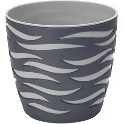 Горщик для квітів Form-Plastic Sahara Duo-18 2.9 л антрацитово-сірий (4410-014+040 W)