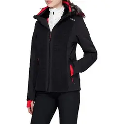 Куртка CMP Woman Jacket Zip Hood Black S (1097-30W0666-U901 38) - мініатюра 2