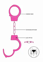 Наручники - Ouch! Beginner's Handcuffs Pink - мініатюра 6