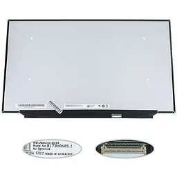 Матриця 17.3 B173HAN05.1 (1920*1080 40pin(eDP IPS 300HZ) LED SLIM(без планок та вушок) матова роз'єм праворуч знизу) для