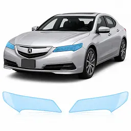 Антигравійна захисна бронеплівка за лекалами для Acura TLX I 2015-2017 - оптика (фари та ПТФ)