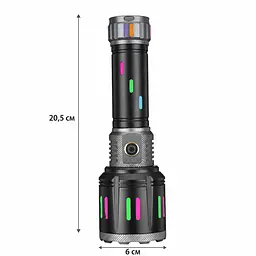 Ліхтарик ручний cb g683 1x26800 battery / Світлодіодний ліхтар на акумуляторі - мініатюра 4