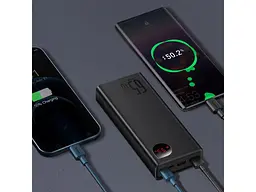 Зовнішній акумулятор (Power Bank) BASEUS Adaman Metal Digital Display Quick Charge Power Bank 65W 20000mAh Black (PPIMDA-D01) - мініатюра 6