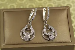 Сережки Xuping Jewelry підвіски Денвер 3,6 см сріблясті