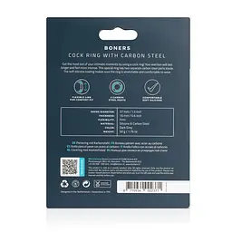 Ерекційне кільце Boners Cock Ring With Carbon Steel - мініатюра 4