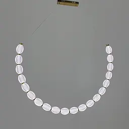 Дугова Led люстра з 20 прозорими рельєфними кульками у корпусі 140 см | Line F | Арт. MJ344-1400L AB+CL - мініатюра 3