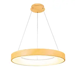Сучасна підвісна LED-люстра Levistella 781P2291 (600) LWD світле дерево 90W з пультом - мініатюра 2