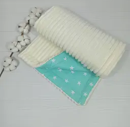 Дитячий плед з вшитим утеплювачем 80х100 a.l.babybox М'ятний