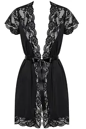 Пеньюар Obsessive 810-PEI-1 peignoir (Чорний, L/XL) Obsessive 80082; SO7161 96796 - мініатюра 5