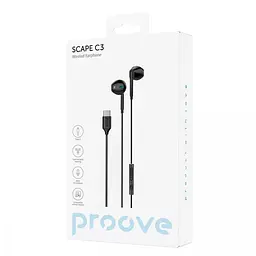 Навушники Proove зі штекером USB-C Scape C3 Type-C чорні - мініатюра 2