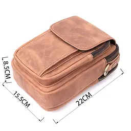 Вінтажна сумка для чоловіків з натуральної шкіри Vintage 15,5х22х8,5 см sum0026991 - мініатюра 3