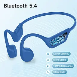 Спортивні кісткові бездротові навушники LOBKIN X27 з Bluetooth 5.4, активним шумоподавленням, мікрофоном, IPX5 синій - мініатюра 3
