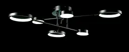 Світлодіодна люстра Splendid Ray L77020/3+3 LED (BLK), чорний, білий, 50 Вт, від 18-28 м² - мініатюра 4
