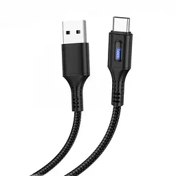 Кабель Hoco U79 Pisces Cable USB to Type-C 2,4A 1,2m Black