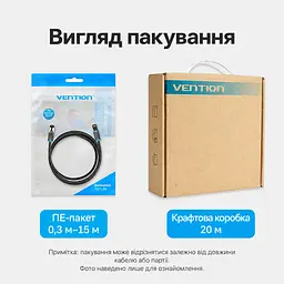 Мережевий кабель Ethernet Vention 0,5 м патч-корд RJ45 штекер на RJ45 штекер Cat.8 до 40 Гбіт/с екранування S/FTP провідники з безкисневої міді позолочені контакти 2000 МГц чорний (IKABD) - мініатюра 12