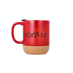 Керамічний кавовий кухоль OldBro RedBlack 400 мл з корковим дном і кришкою - мініатюра 4