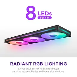 Вентилятор NZXT F420 RGB Core Fan Single Frame (RF-U42HF-B1) Black - мініатюра 10