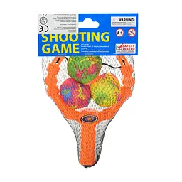 Дитяча рогатка XG88-23Orange 3 м'які кульки, в сітці - мініатюра 4
